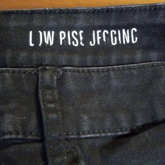 So Size 7 Jeggings Juniors Womens Low Rise Black Denim Jeans Skinny Fit - Picture 3 of 11